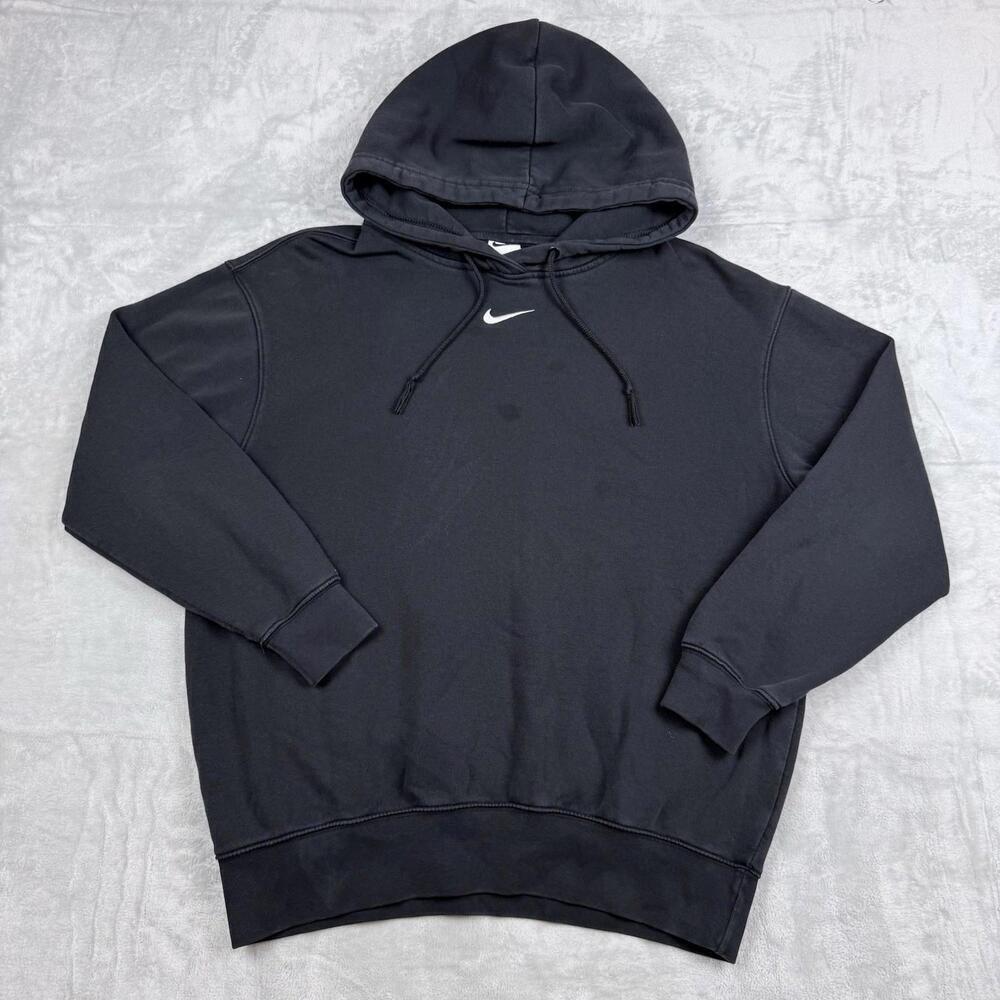 Nike Women's Size XS Phoenix Fleece OVERSIZED Hoodie Wide Boxy Black Y2K Relax